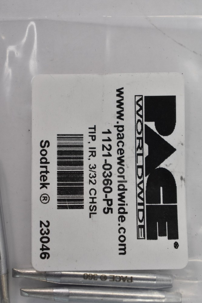 Pace Worldwide Chisel Tips 5 Pack 1121-0360-P5 3/32" Chisel FOr Use With PS-90