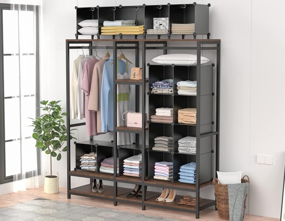 Stylish Black Cube Storage Organizer - Bedroom, Dorm, Office