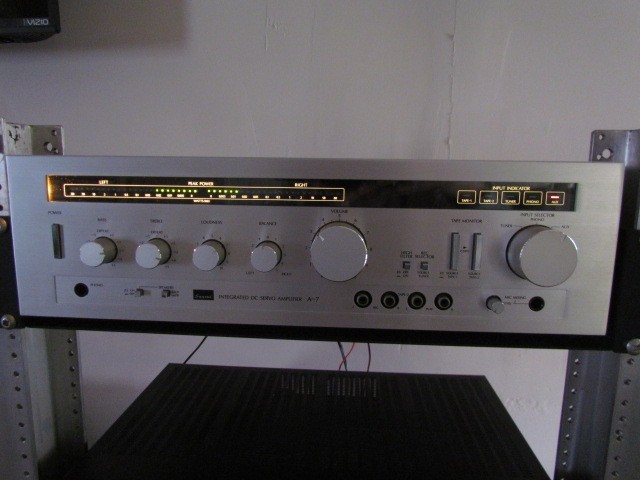 Sansui Integrated DC Servo Amplifier A-7 Silver Face -Tested -Working-VERY CLEAN