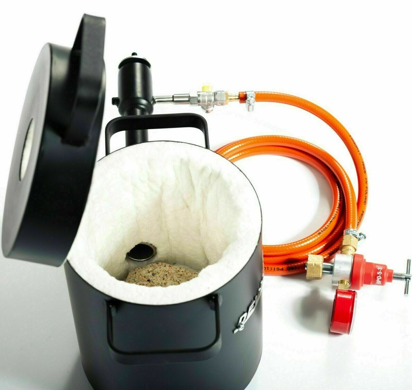 FB1Sb–4KG GAS METAL MELTING FURNACE Propane Forge Copper Crucible Tongs 2 in 1