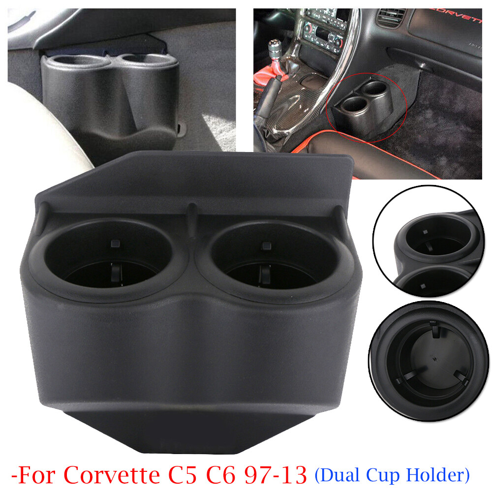 Cup Drink Holders For 1997-13 C5 C6 Corvette Travel Buddy Double Dual Center