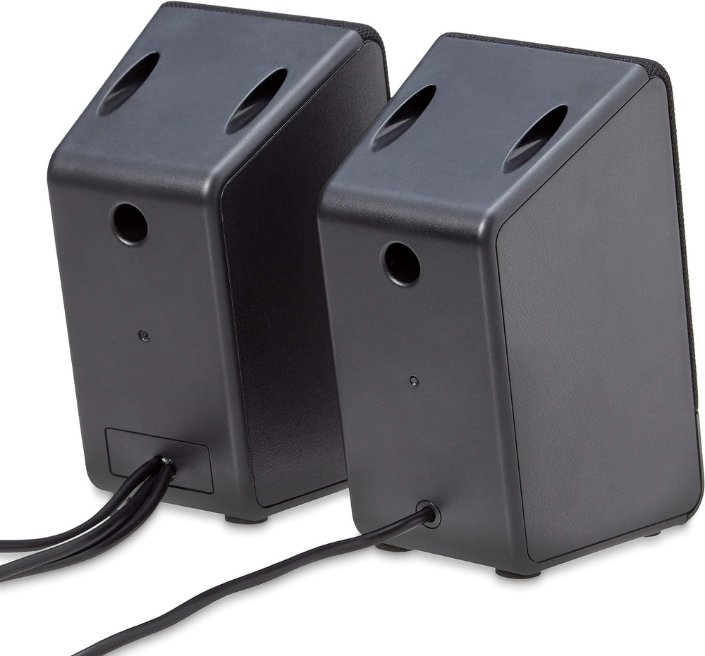 Usb-Powered Computer Speakers for Desktop or Laptop PC, Volume Control, Black