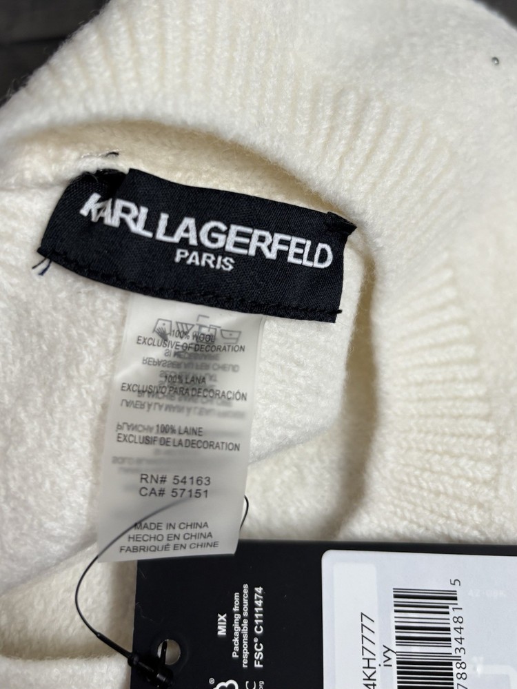 Karl Lagerfeld Wool Star Beret