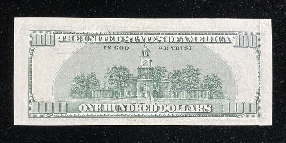 1996 $100 Gutter Fold Error Note