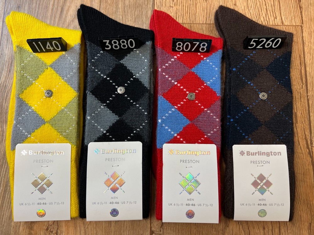 Burlington Mens Preston Argyle Socks