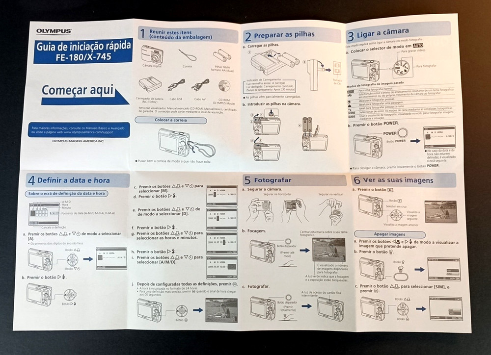 Olympus Digital Camera FE-180/X-745 BASIC MANUAL and QUICK START GUIDES * READ *