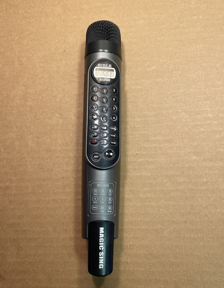 1 (Single) Magic Sing Karaoke BIBLE Microphone  LP000012 **Working**