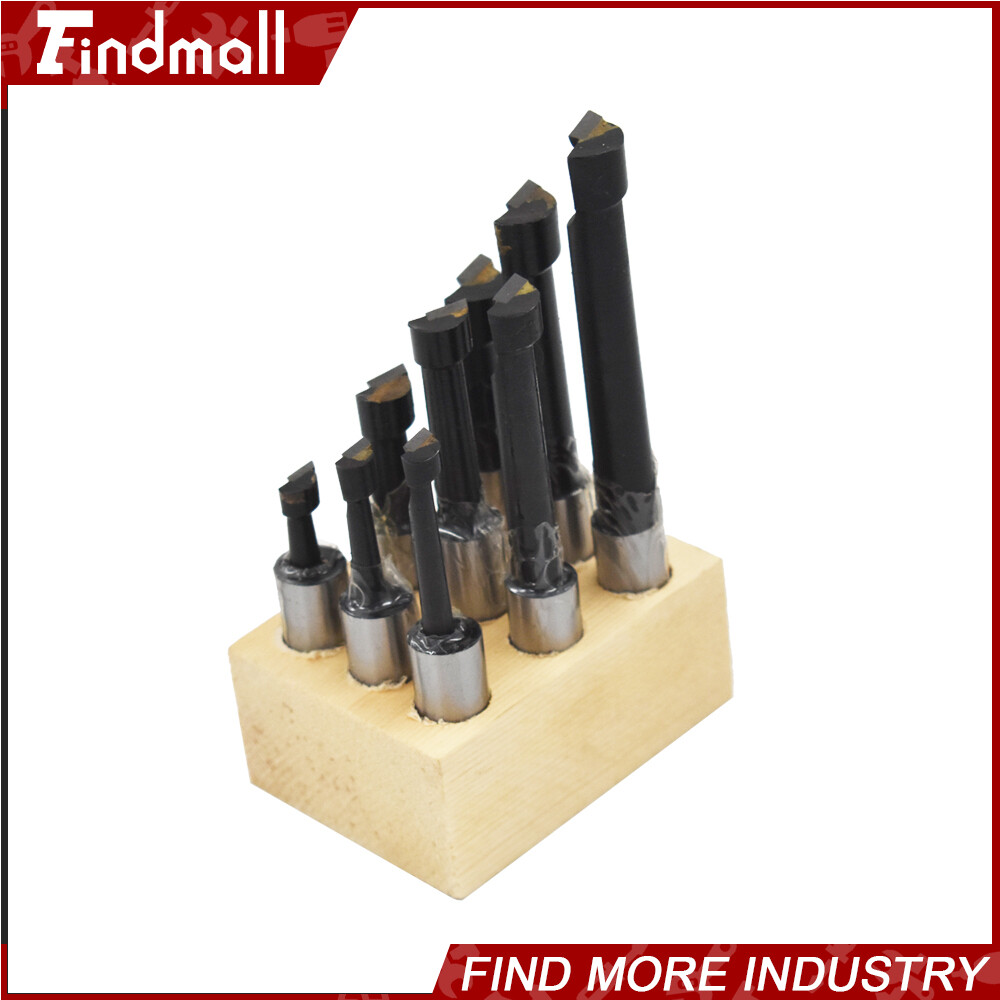 9 PCS 1/2" BORING BAR SET CARBIDE TIPPED BARS 1/2" SHANK LATHE TOOL