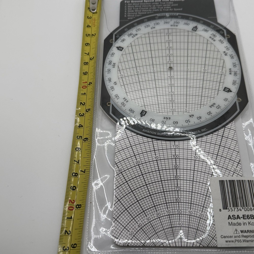 ASA E6-B Flight Computer with Instructions E6B Sealed