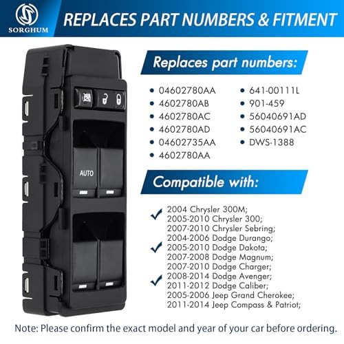 Power Window Switch Driver Side - Master Window Switch Compatible with 2004