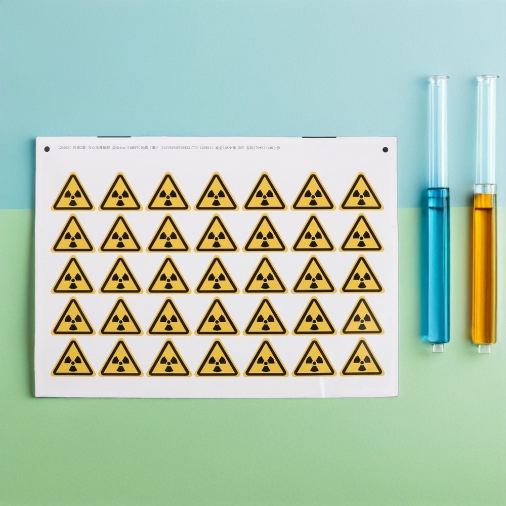 54 Pcs Warning Sign Stickers Caution Danger Hazard Window