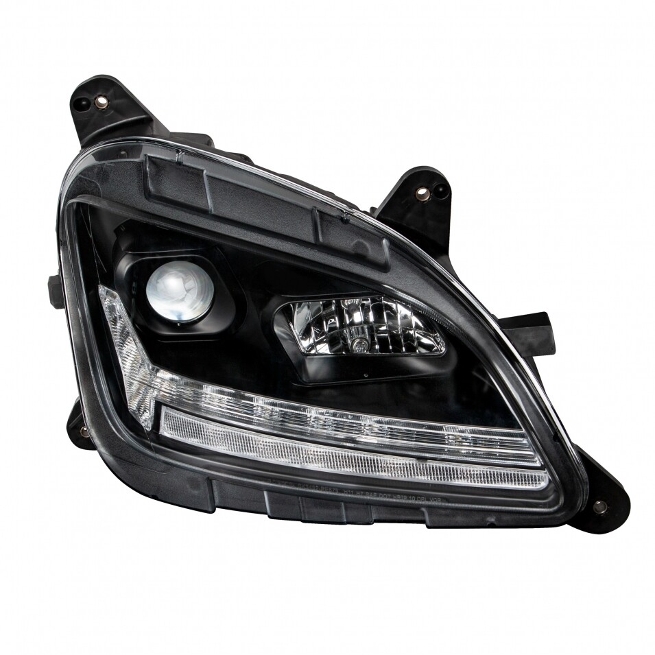 Blackout Projection Headlight w/ LED Sequential Turn/DRL for Peterbilt-Passenger