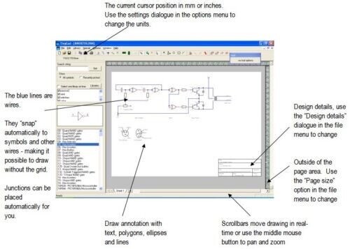 Electrical PCB Circuit Diagram schematic drawing design CAD Software for Windows