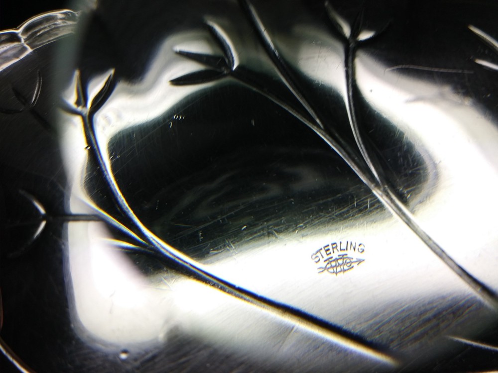 Webster STERLING SILVER Lilly Pad CANDY DISH #1019