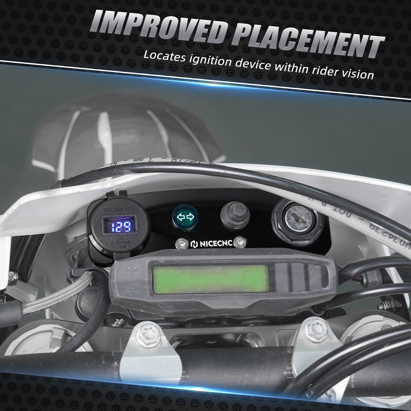 Ignition Device Relocation Dash Kit For KTM 150-500 EXC-F/XCW/XCF-W 2017-2023