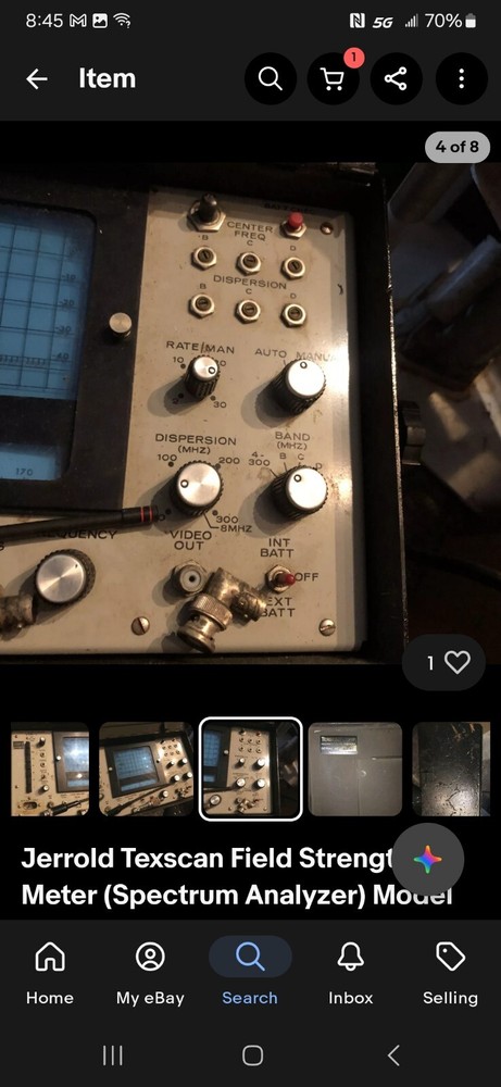 Jerrold Texscan Field Strength Meter (Spectrum Analyzer) Model VSM-1