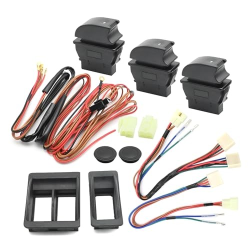12V Universal Power Windows Switch Kit, Plastic Wiring Harness kit, DIY