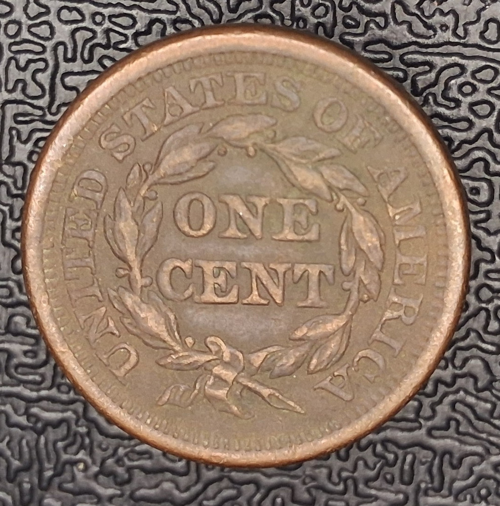 1849 1C Braided Hair Large Cent