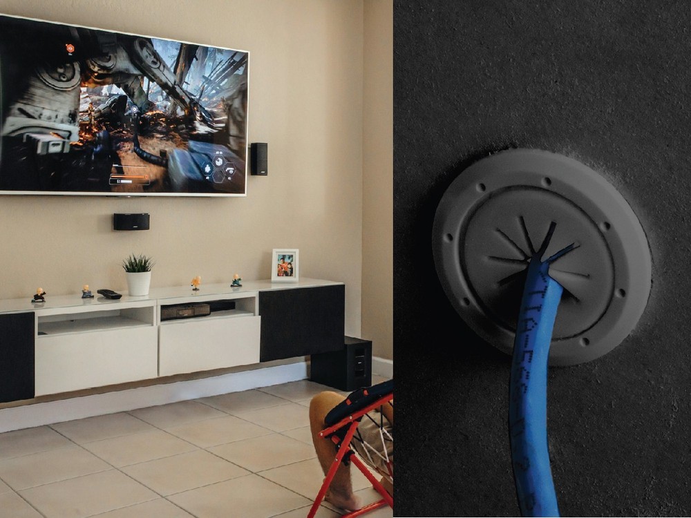 1.5" Cable Pass Through Port Spring Lock - 2 Pack -Black- Construct Pro Speedy’Z