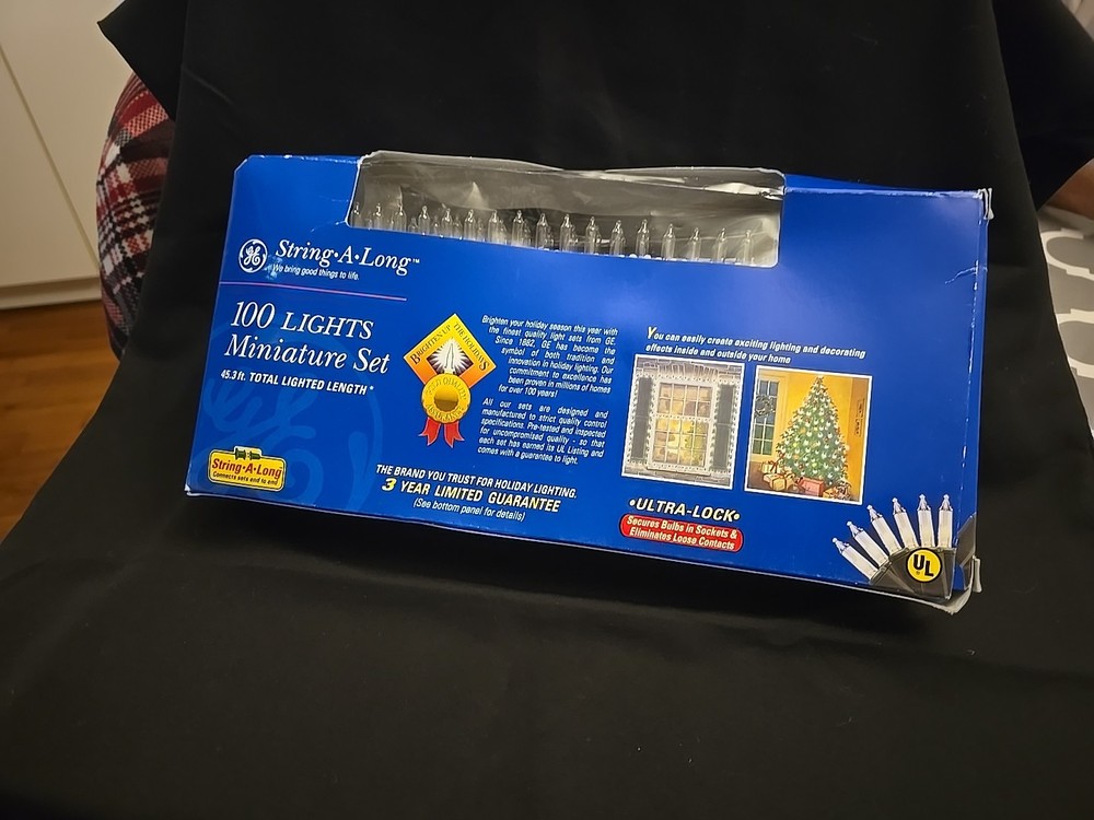 New GE String-A-Light 100 Count Miniature Light Set