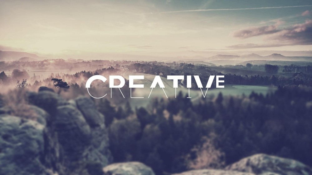 Landscape typography blurred filter creativity nature Custom Gaming Mat Desk