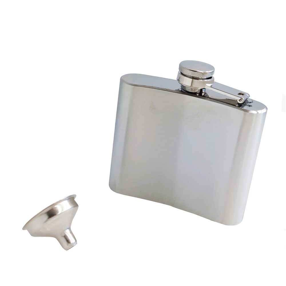 Portable 5oz Alcohol Pocket Whiskey Flask Stainless Steel Hip Flask with Funnel