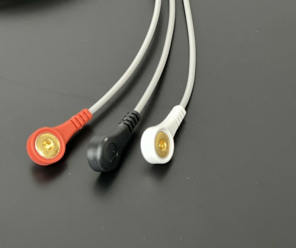 GE E-PRESTN Compatible 3 Lead Snap ECG Cable - Same Day Shipping