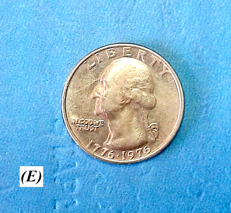 1776-1976 CLAD BICENTENNIAL QUARTER REGULAR STRIKE (E)