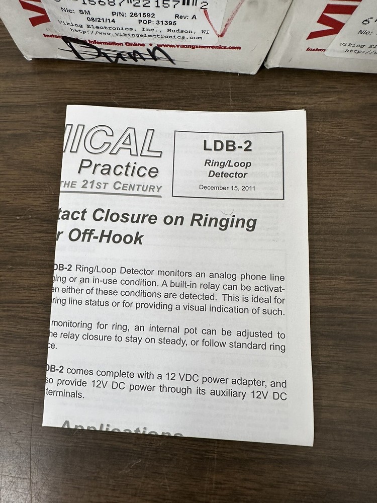 3 Viking Loop and Ring Detect Board (LDB2) Brand New