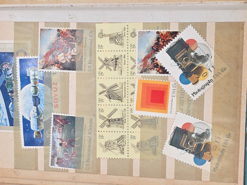 VINTAGE Stamp Album w/Stamps and Extra Airmail Stuff