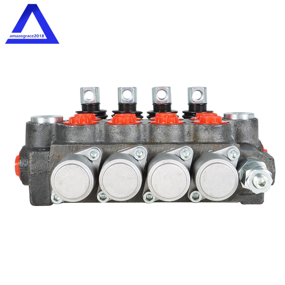4 Spool Hydraulic Directional Control Valve 11gpm, Double Acting Cylinder BSPP