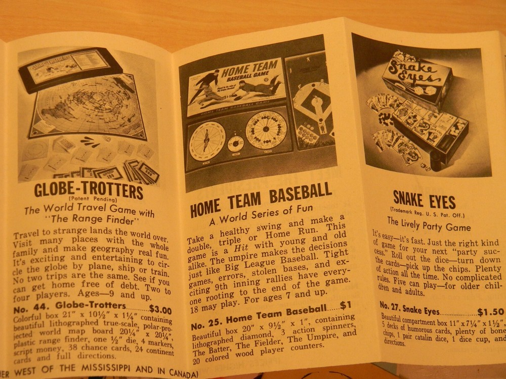 Selchow & Righter Co Game catalog 1954