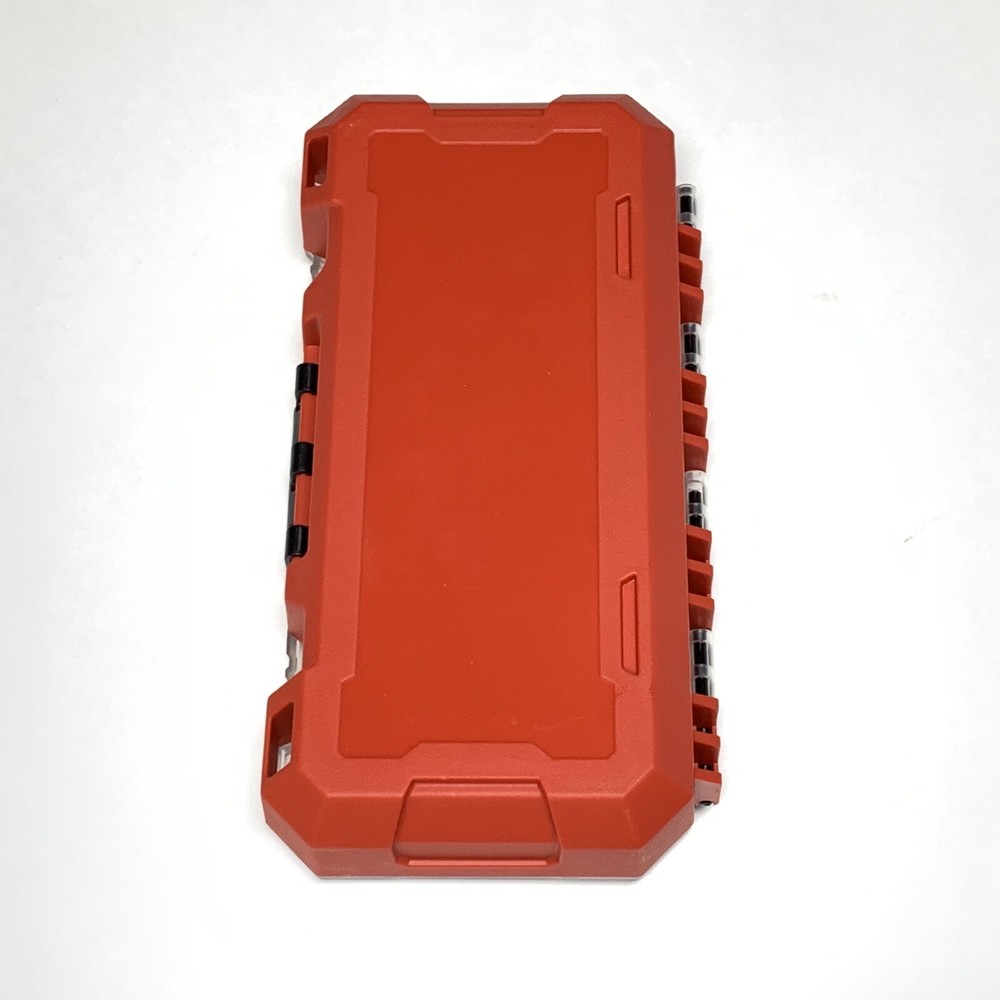 New Gen Milwaukee Bit Storage Case With 2 Bit Insert Holders Clear Top