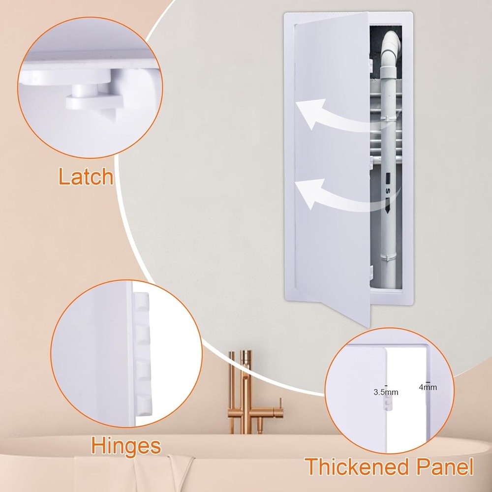 14 x 29 Inch Modern Plastic Access Panel - Easy Install Drywall Access Door
