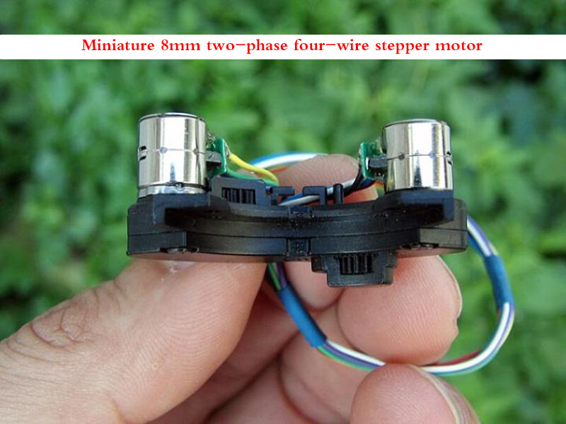 2pcs Deceleration stepper motor micro 8MM two-phase four-wire stepper motor