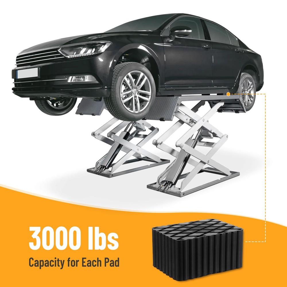4PCS 3" Tall Solid Rubber Stack Blocks Universal for Auto Lift Rolling Jack New