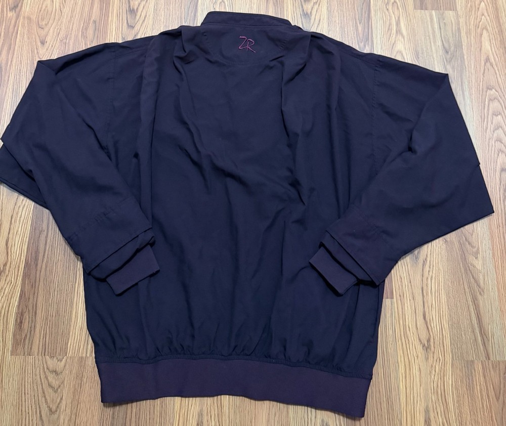 Zero Restriction Pullover Mens Large Golf Windbreaker Mock Neck Lightweight