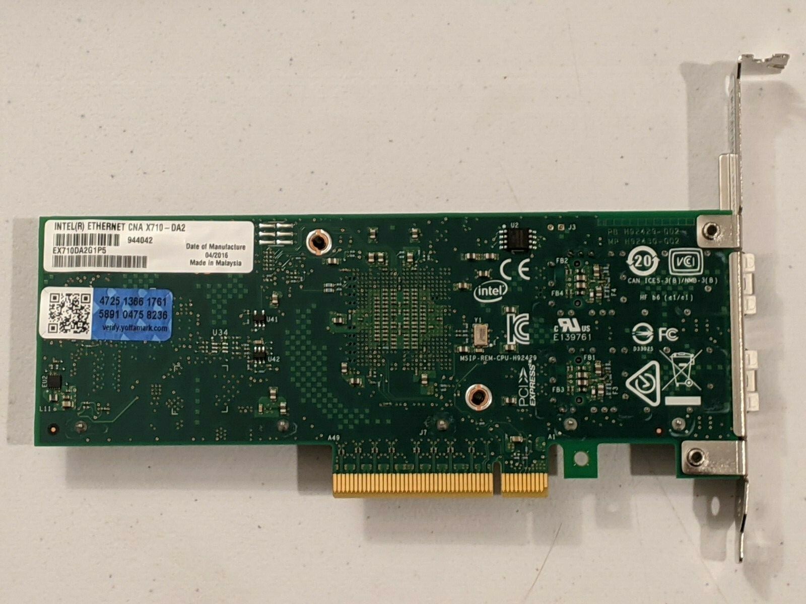 X710-DA2 Genuine INTEL Ethernet Converged Network Adapter X710DA2 Both brackets