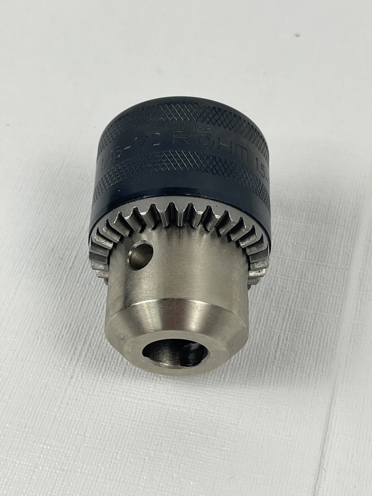 Rohm Key Type Drill Chuck 1/2”-20 NC Thread, 1/16" - 1/2" Clamping range