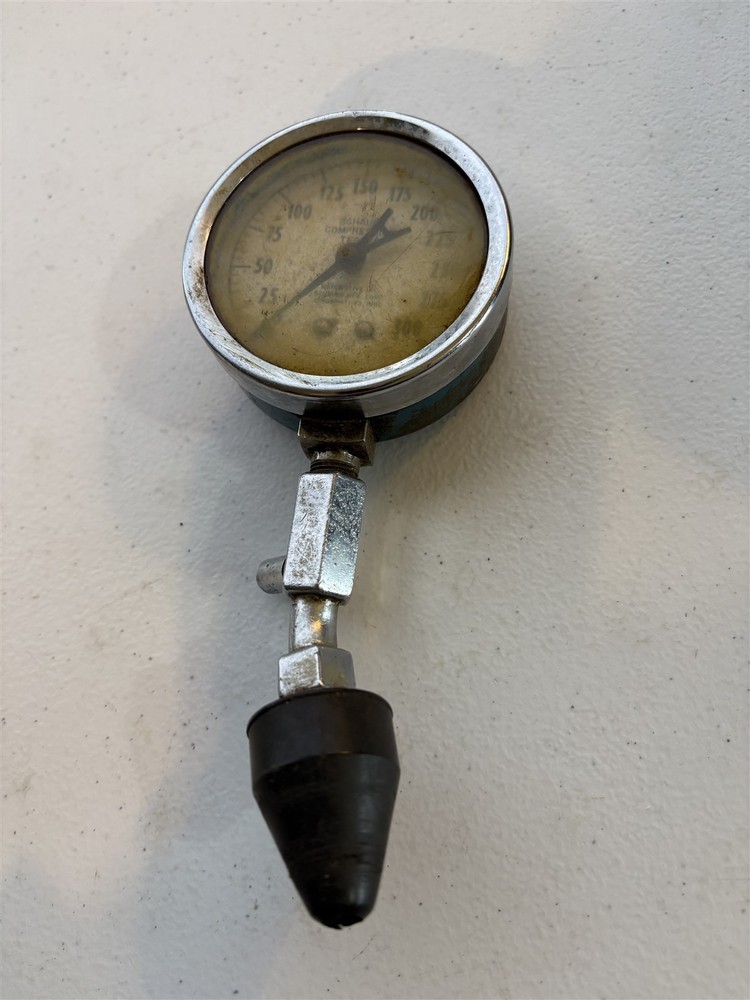 vintage Schauer Compression Tester, Automotive Division, pre-zip code
