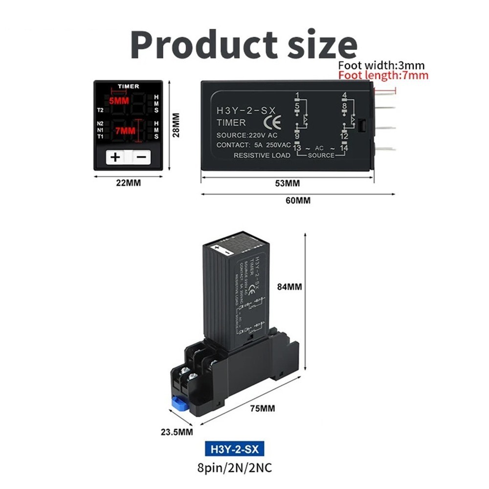 Reliable Timer Relay 220V with Robust Construction for Electrical Projects