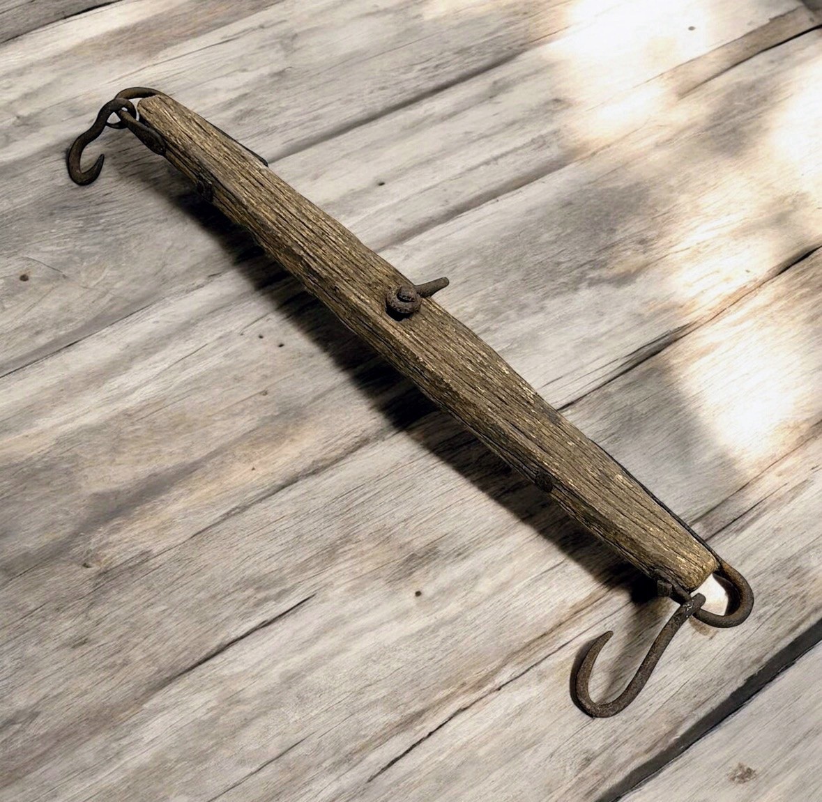 Rare Antique Singletree Whiffletree Horse Ox Harness 29” Primitive Farm Tool