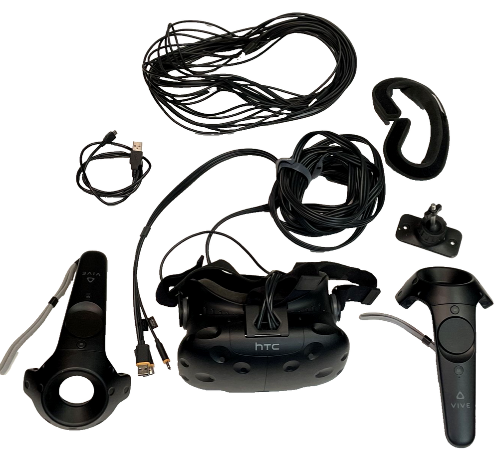 HTC VIVE VR Headset w/ Cable & 2 Controllers Only