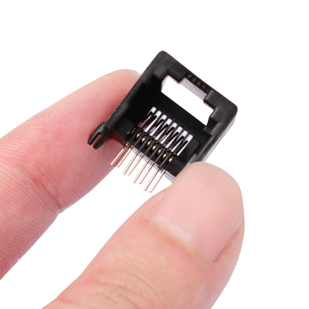 10 Pcs Vertical RJ45 8P8C PCB Jack Modular Mount Network Ethernet Connectors