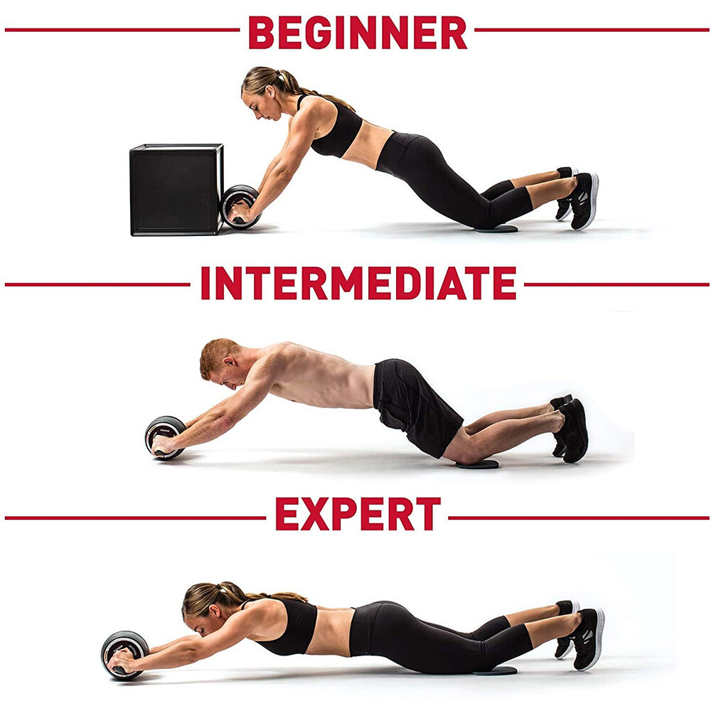 Exercise Fitness Abdominal Core Building Extra Wide Workout Ab Roller Wheel