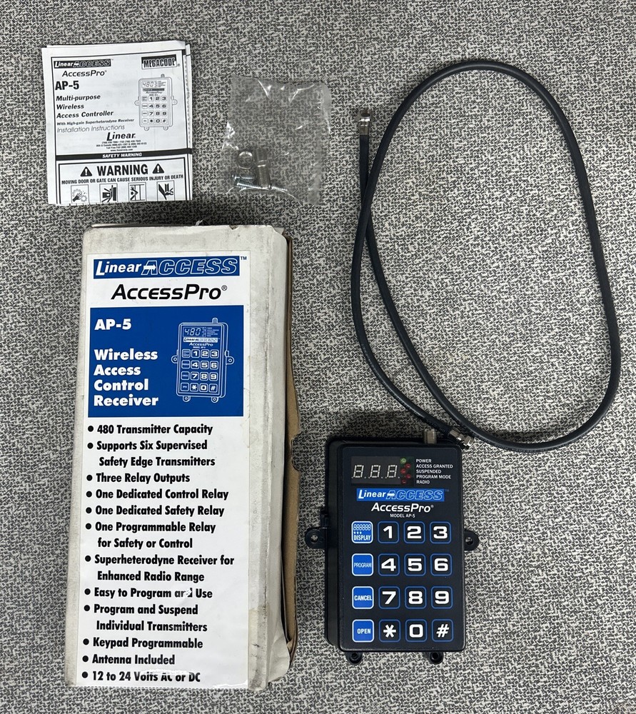 Linear AP-5 ACP00953 Single Portal Access Controller Programmable Relay 2 Doors