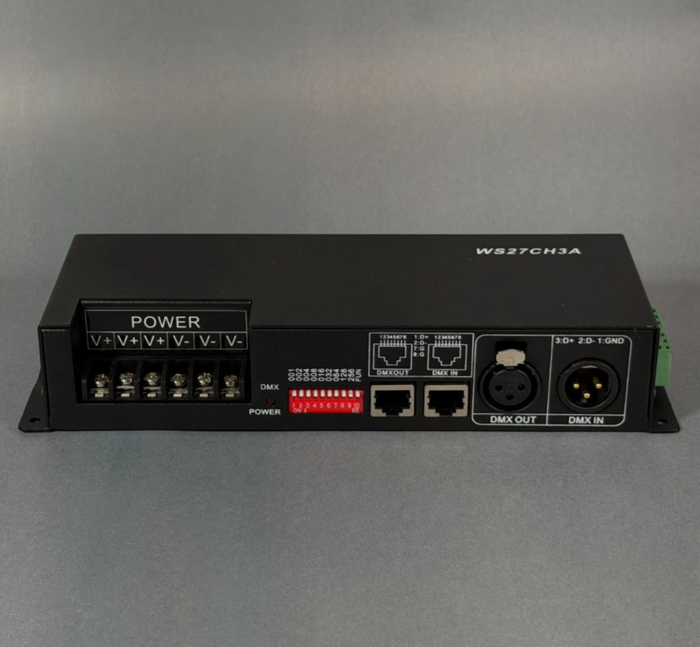 WS27CH3A DMX512 LED Decoder Controller 27 Channel – 12V/24V – Tested