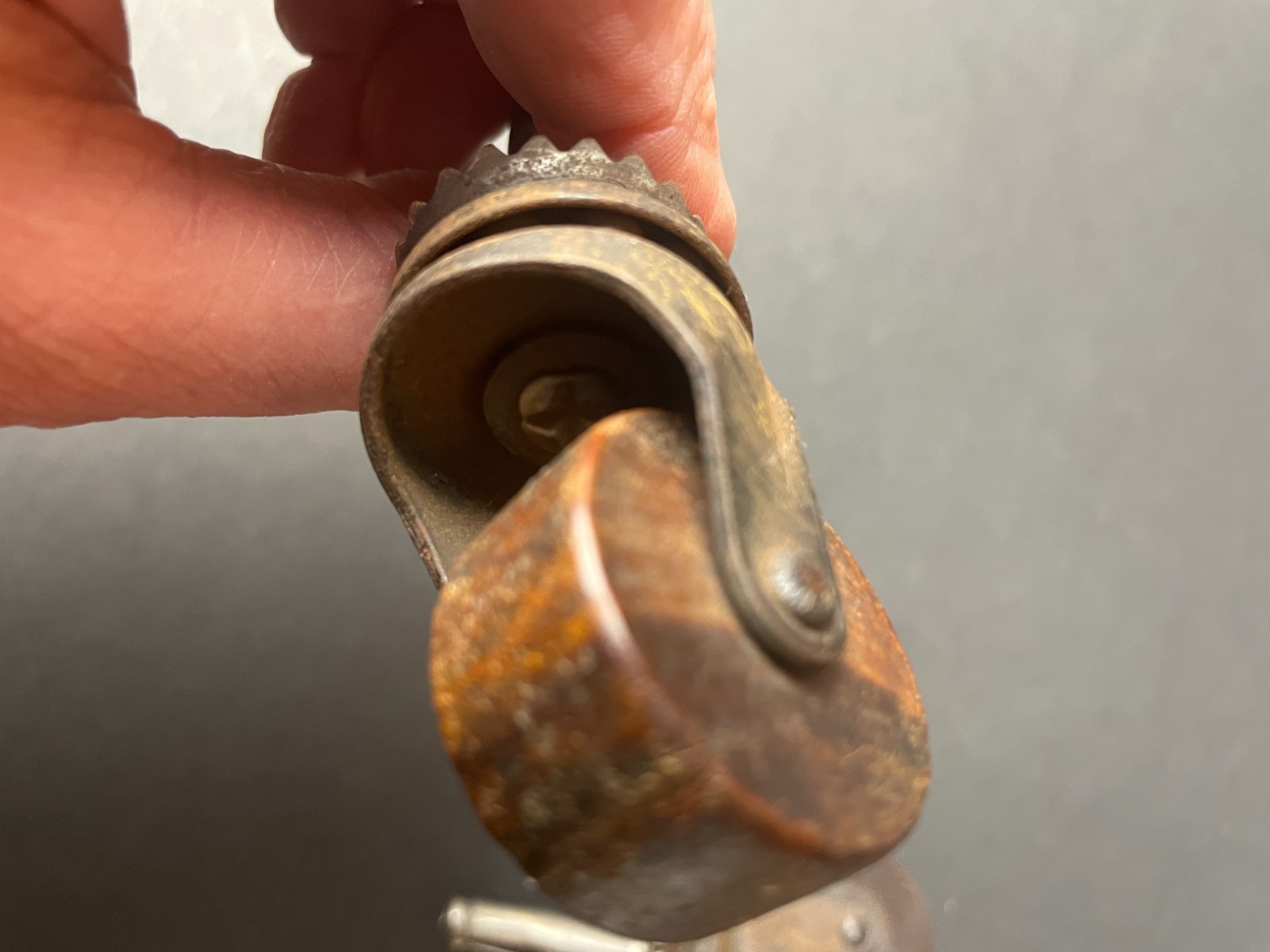 Vintage Original Furniture Casters Set of 4 with 1" Wood Wheels