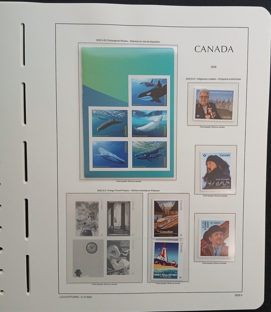 2022 Canada Year Set On Lighthouse/Leuchtturm Hingless Pages