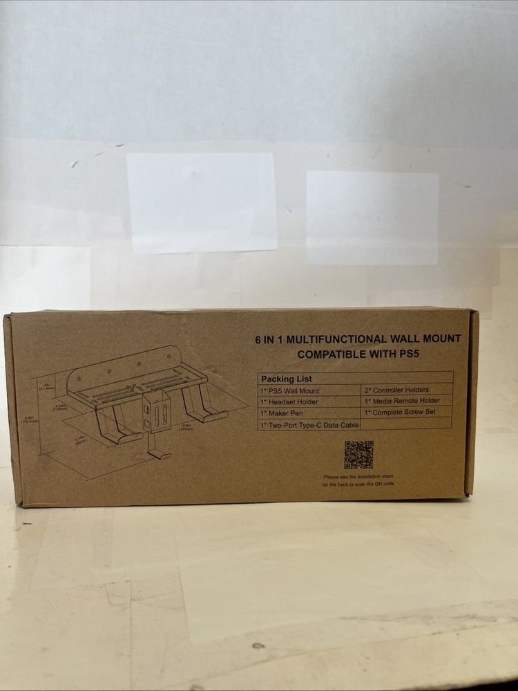 TOPAD PS5 Wall Mount Kit ith Charging 6-in-1